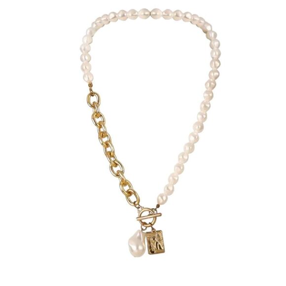 5 STARS ⭐️ Pearls And Chain Necklace Costume Jewelry RESTOCKED ⭐️ - Picture 5 of 5